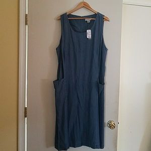 C & B Denim-look Sundress, 18W
